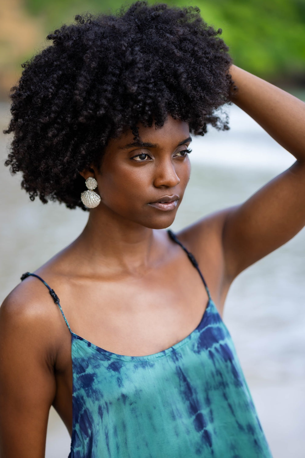 ARIE Dress - Dark Blue & Green Tie&Dye