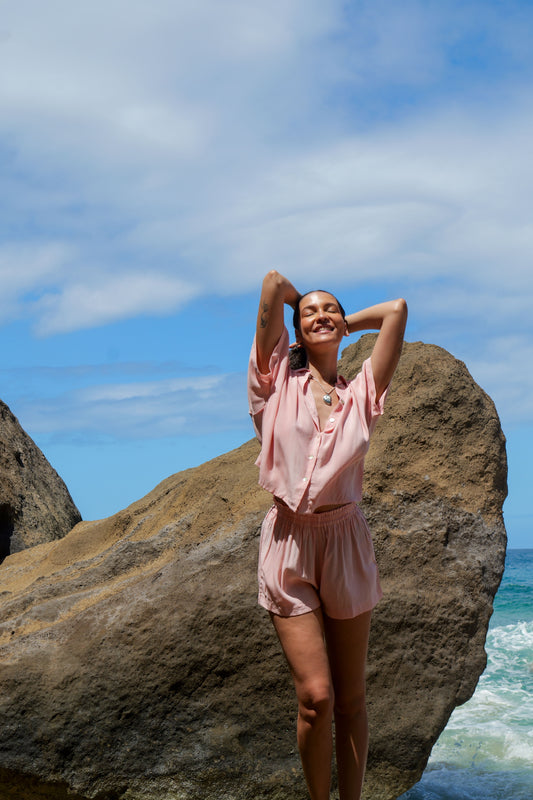 BLISS Short - Tie&Dye Baby Pink