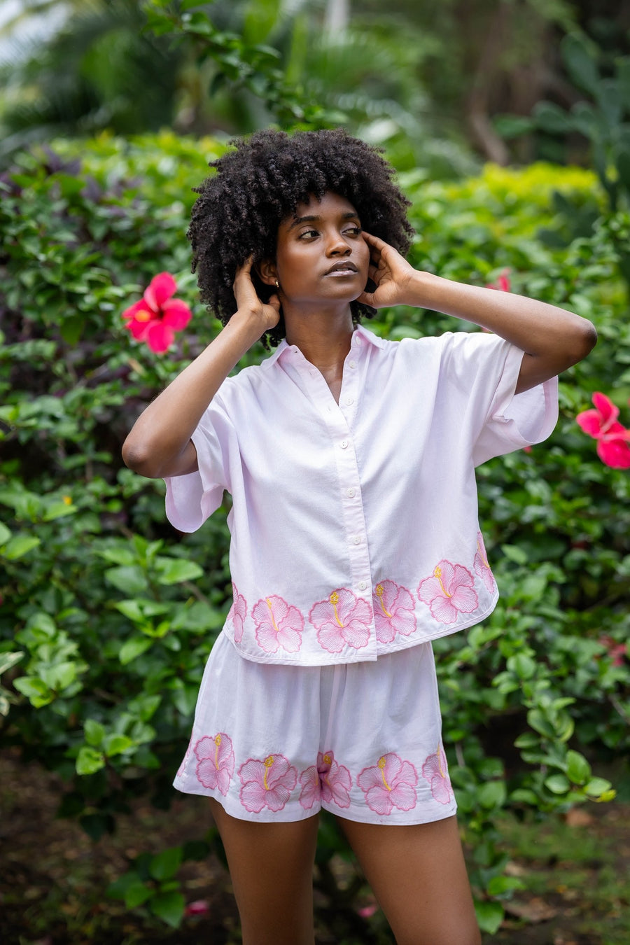 AURA Hemd HIBISCUS - Rosa