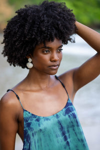 ARIE Dress - Dark Blue & Green Tie&Dye